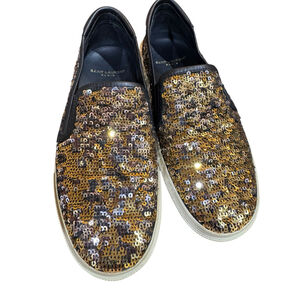 Saint Laurent Sequin Skate Sneakers in Box with COA